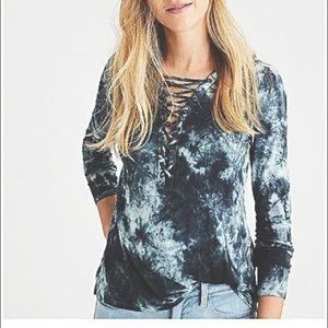 AEO Soft & Sexy Lace up Long Sleeve T-Shirt